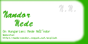 nandor mede business card